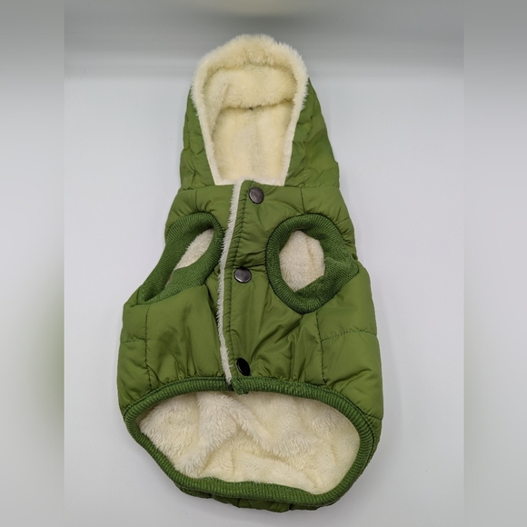 Small green dog winter coat - Picture 2 of 5